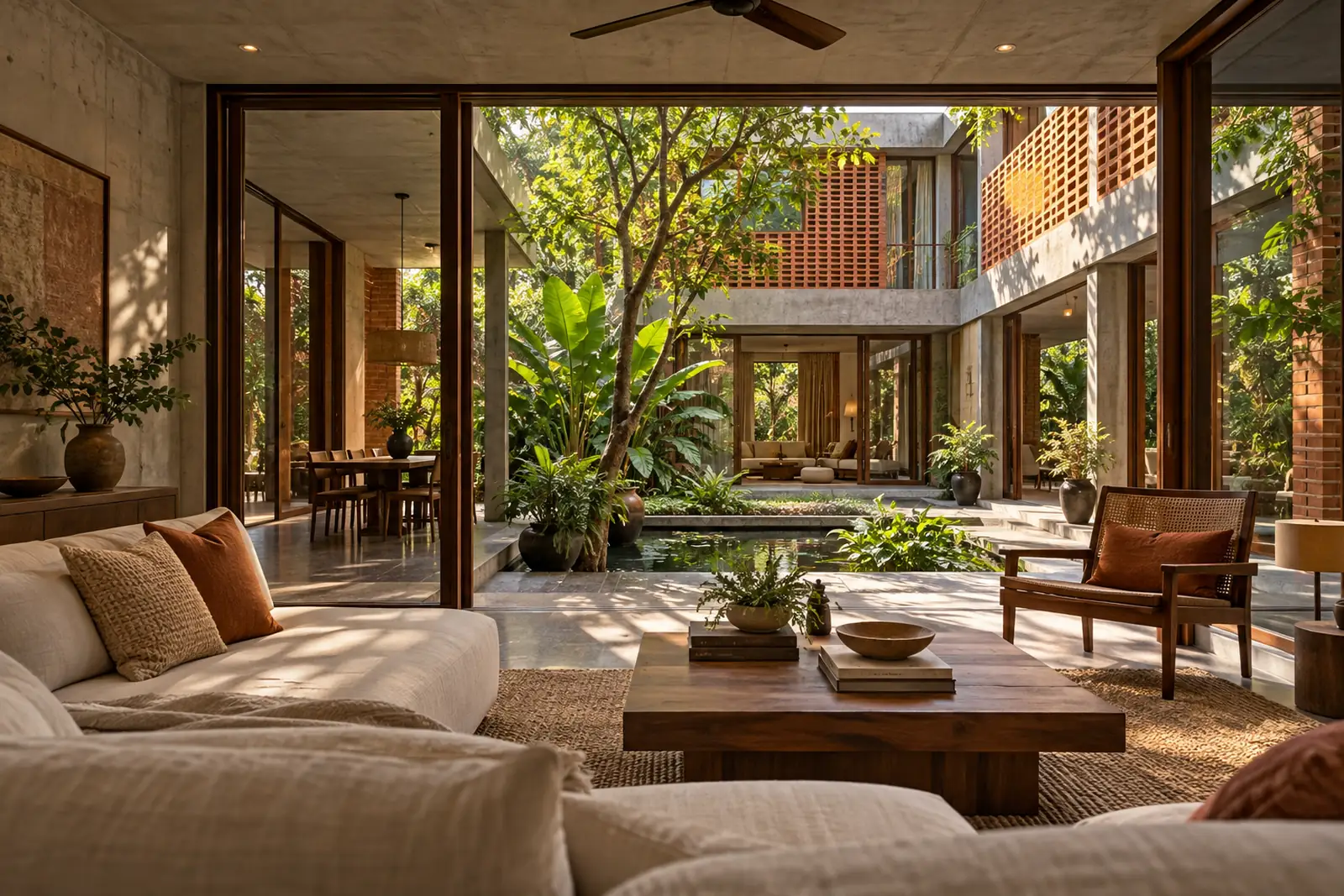 Illustrative contemporary architecture in a South Asian setting